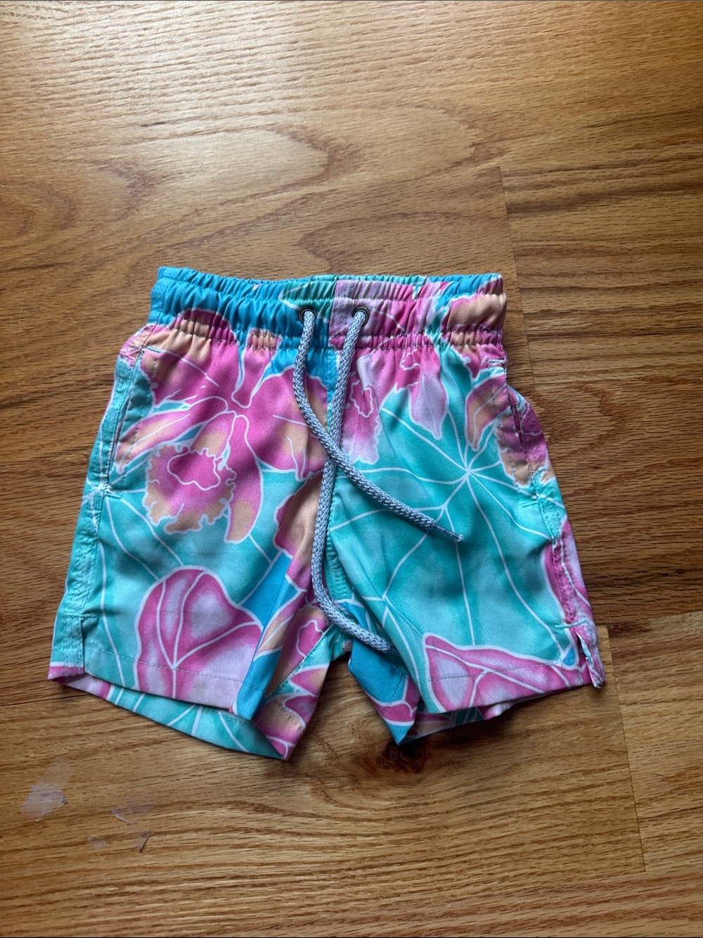 Kids Floral Swim Shorts - Turquoise & Pink Kenny Flowers BOYS !!!!